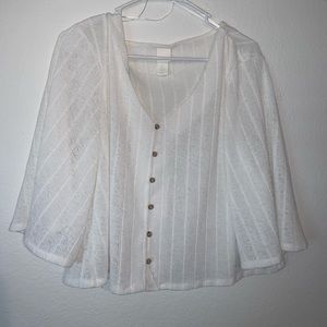 H&M dress shirt, light weight, mildly sheer, breathable top.